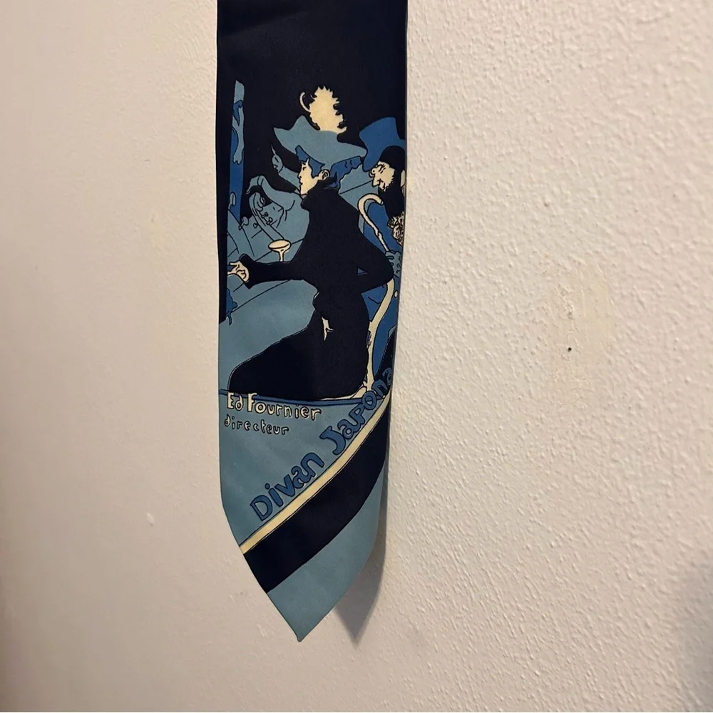 Vintage Navy and Sky Blue Tie